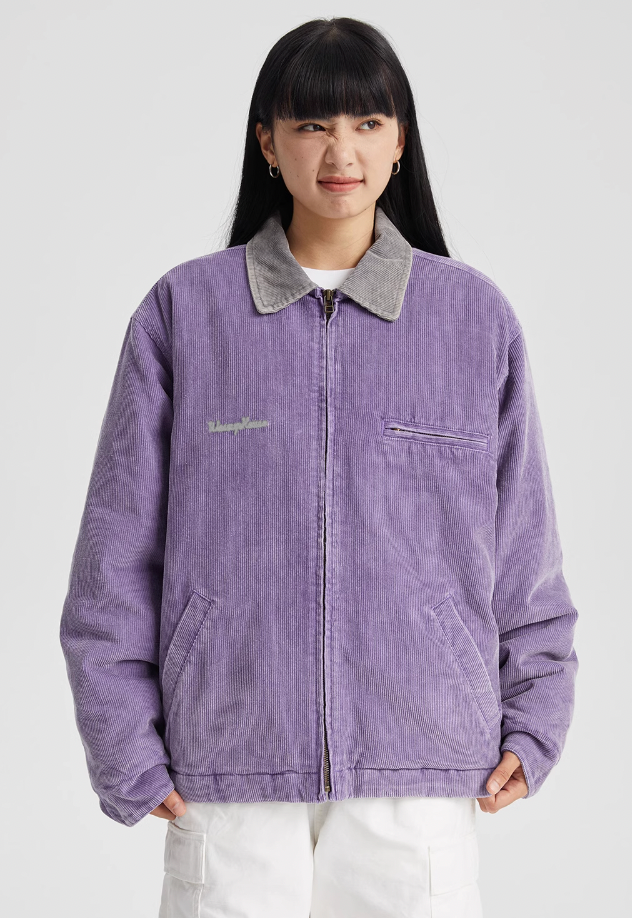Wassup House Washed Corduroy Quilted Work Jacket