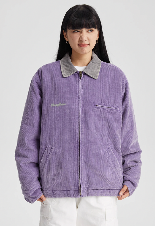 Wassup House Washed Corduroy Quilted Work Jacket