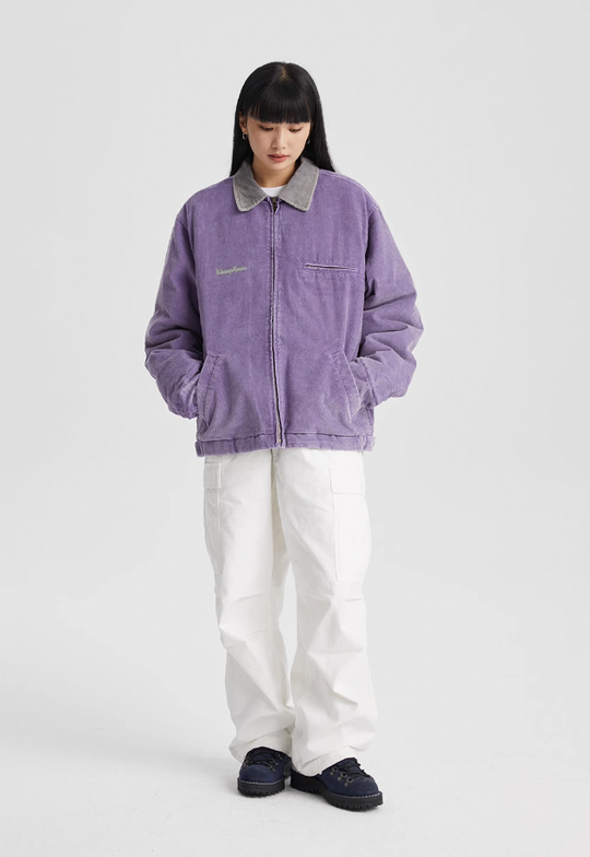 Wassup House Washed Corduroy Quilted Work Jacket