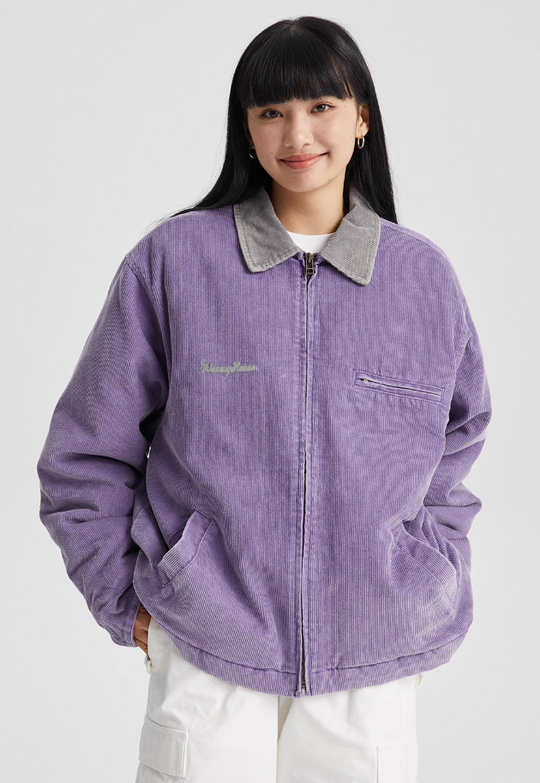 Wassup House Washed Corduroy Quilted Work Jacket