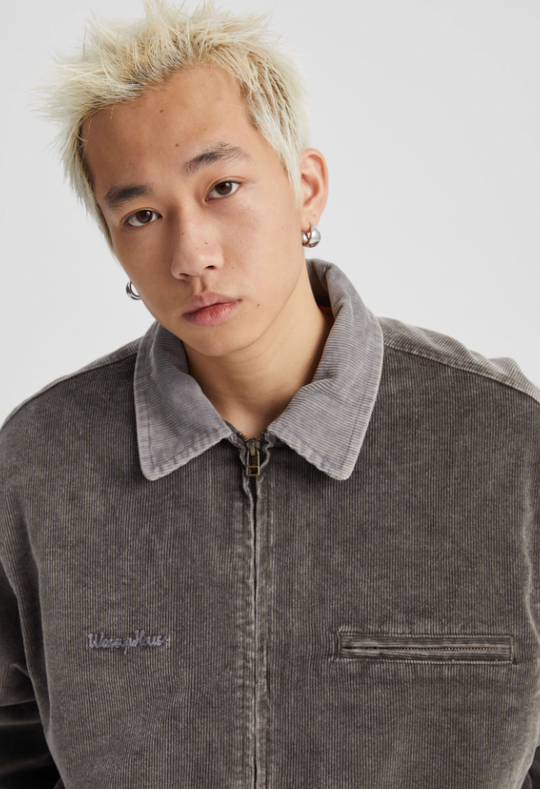 Wassup House Washed Corduroy Quilted Work Jacket