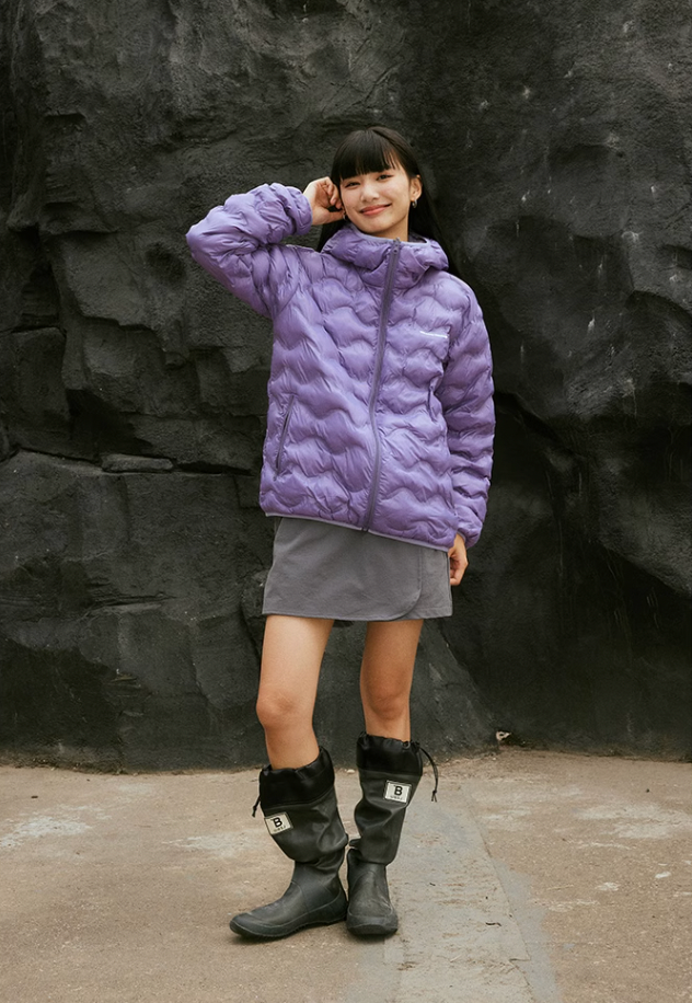 Wassup House Reversible Military Quilt Hooded Down Jacket