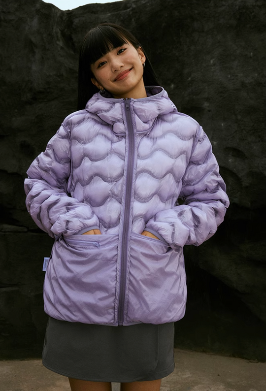 Wassup House Reversible Military Quilt Hooded Down Jacket