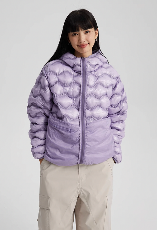 Wassup House Reversible Military Quilt Hooded Down Jacket