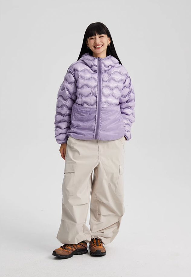 Wassup House Reversible Military Quilt Hooded Down Jacket