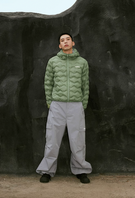 Wassup House Reversible Military Quilt Hooded Down Jacket