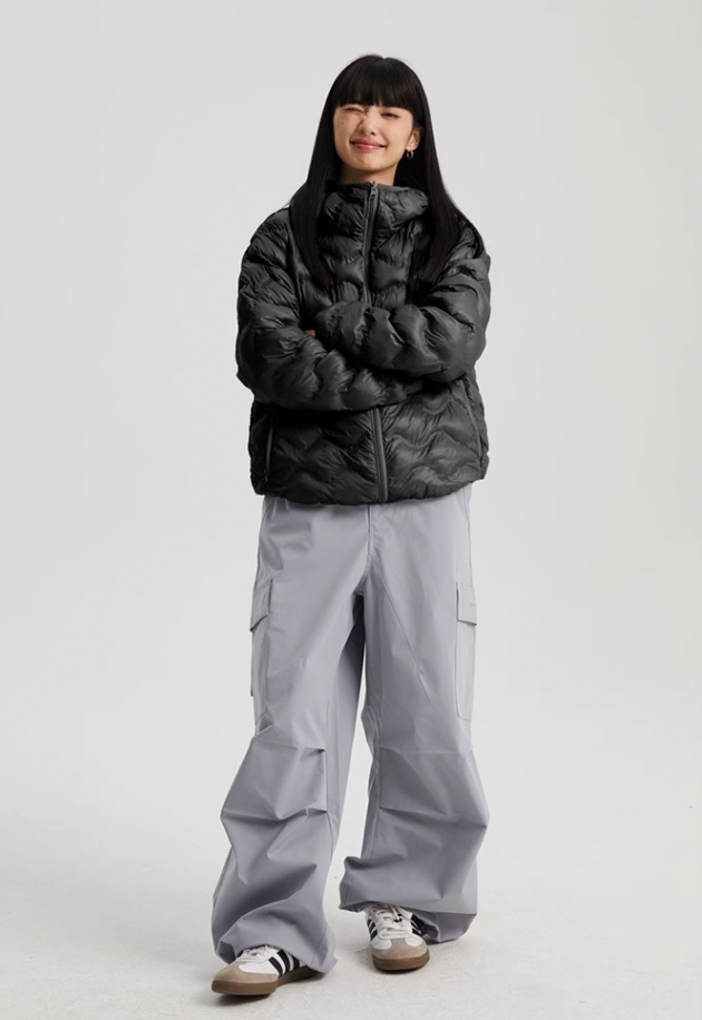 Wassup House Reversible Military Quilt Hooded Down Jacket