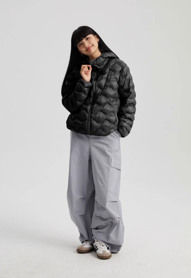 Wassup House Reversible Military Quilt Hooded Down Jacket