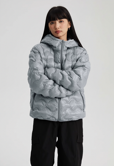 Wassup House Reversible Military Quilt Hooded Down Jacket
