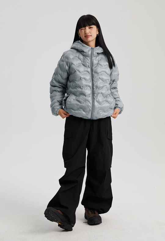 Wassup House Reversible Military Quilt Hooded Down Jacket