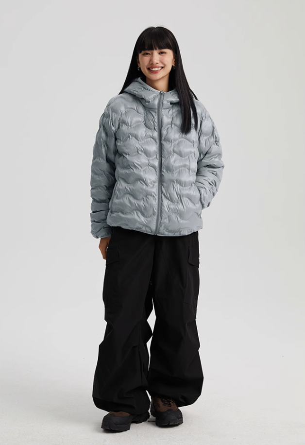 Wassup House Reversible Military Quilt Hooded Down Jacket