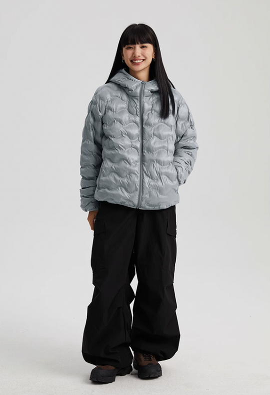 Wassup House Reversible Military Quilt Hooded Down Jacket