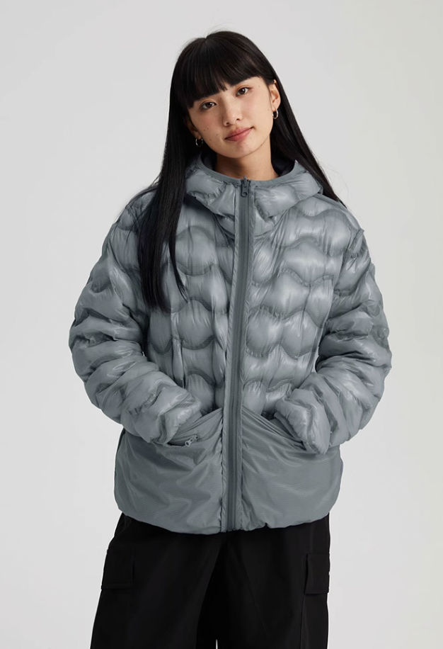 Wassup House Reversible Military Quilt Hooded Down Jacket