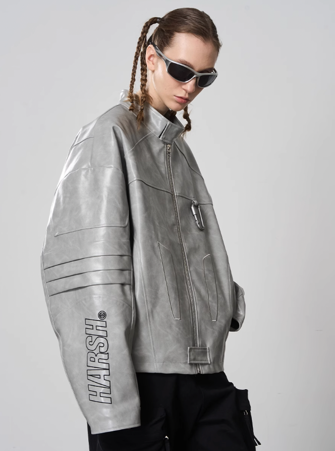 Harsh and Cruel Deconstructed Patchwork Leather Jacket