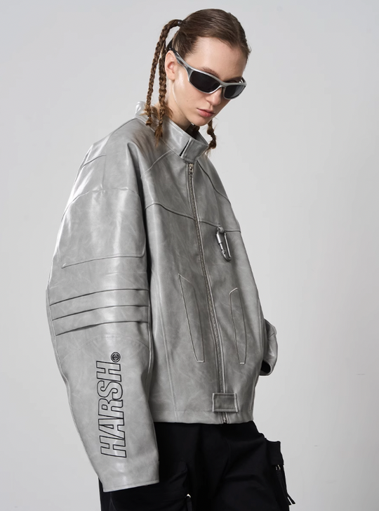 Harsh and Cruel Deconstructed Patchwork Leather Jacket