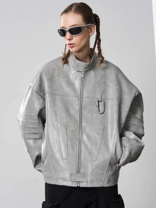 Harsh and Cruel Deconstructed Patchwork Leather Jacket