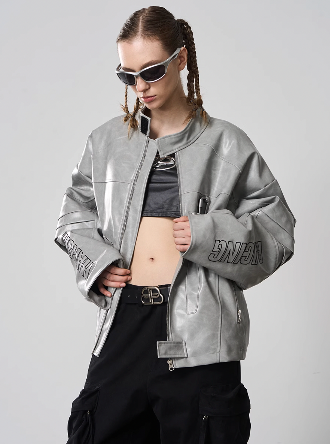 Harsh and Cruel Deconstructed Patchwork Leather Jacket