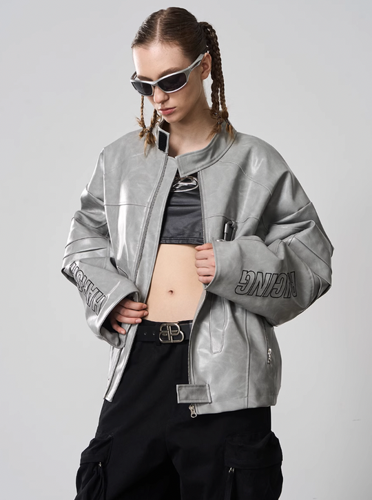 Harsh and Cruel Deconstructed Patchwork Leather Jacket