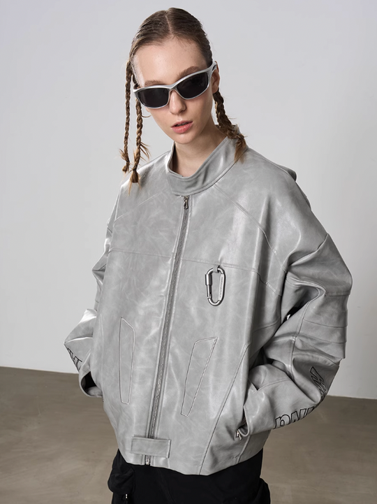 Harsh and Cruel Deconstructed Patchwork Leather Jacket