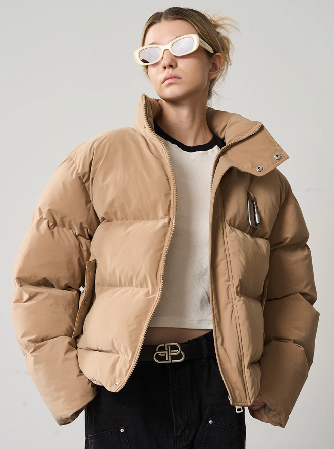 Harsh and Cruel Stand Up Collar Carabiner Down Jacket