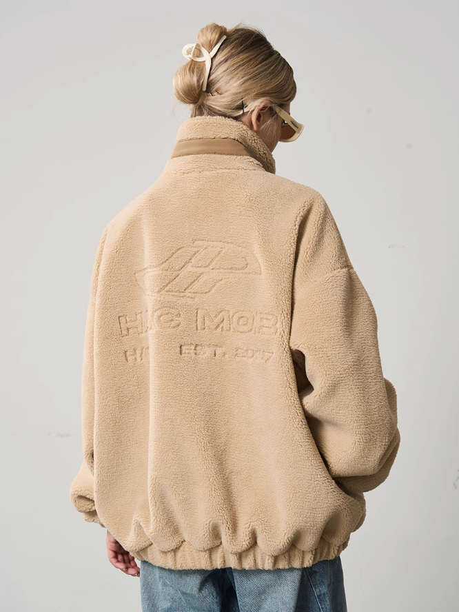 Harsh and Cruel Logo Embroidered Sherpa Jacket