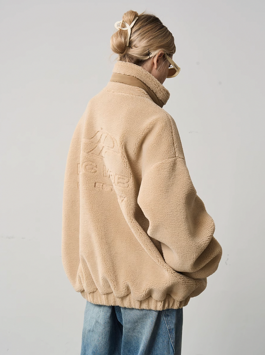 Harsh and Cruel Logo Embroidered Sherpa Jacket