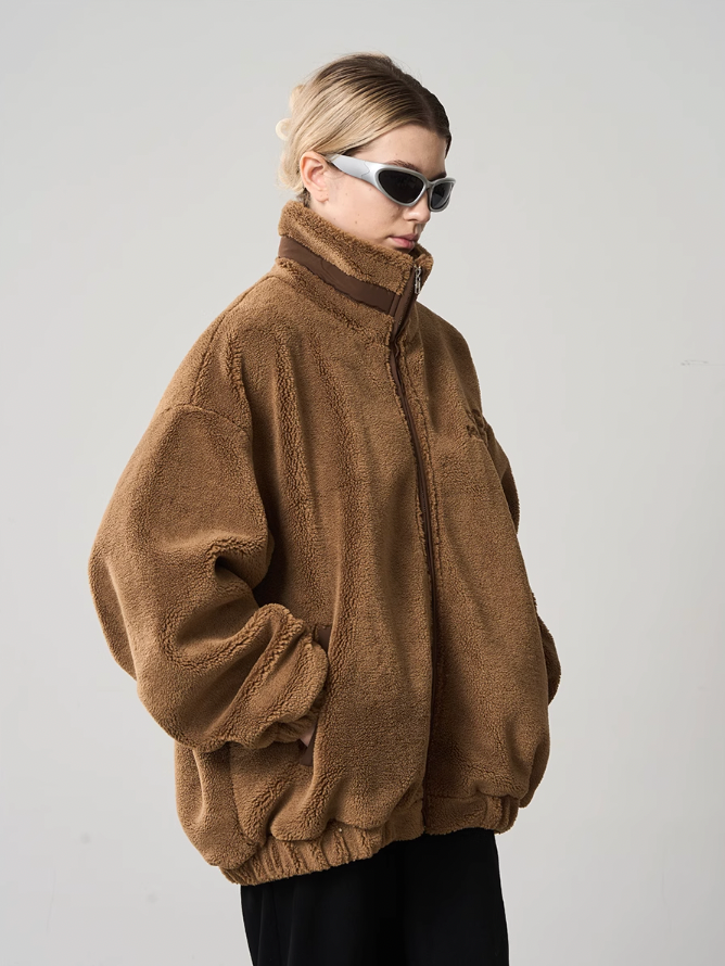 Harsh and Cruel Logo Embroidered Sherpa Jacket