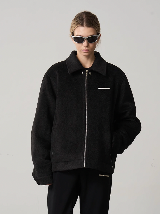 Harsh and Cruel Woolen Zipper Jacket