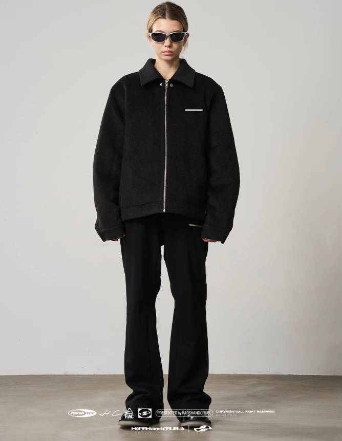 Harsh and Cruel Woolen Zipper Jacket