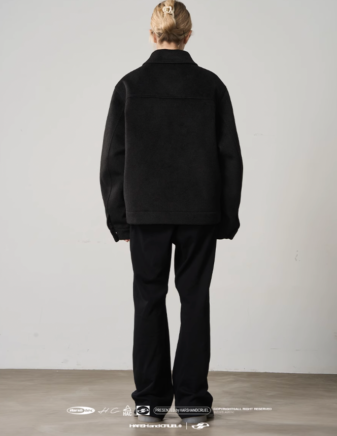 Harsh and Cruel Woolen Zipper Jacket