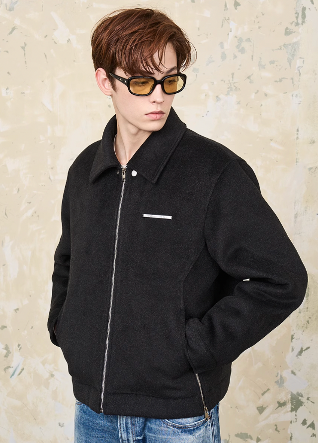 Harsh and Cruel Woolen Zipper Jacket