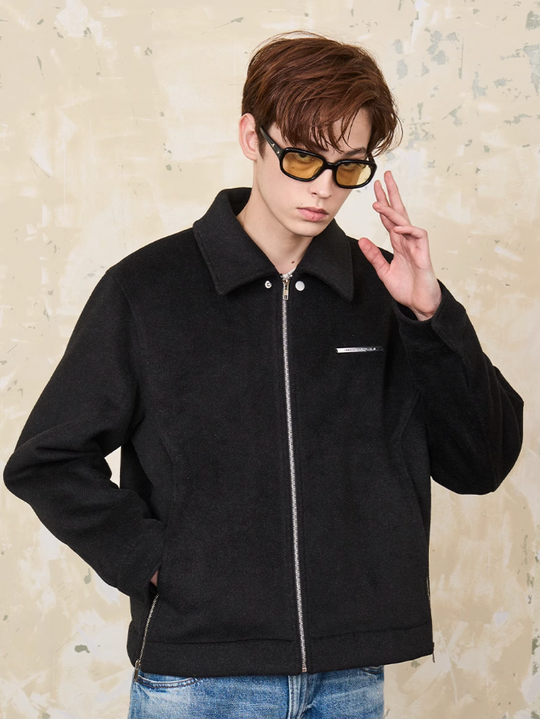 Harsh and Cruel Woolen Zipper Jacket