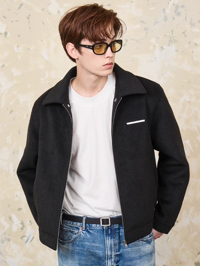 Harsh and Cruel Woolen Zipper Jacket