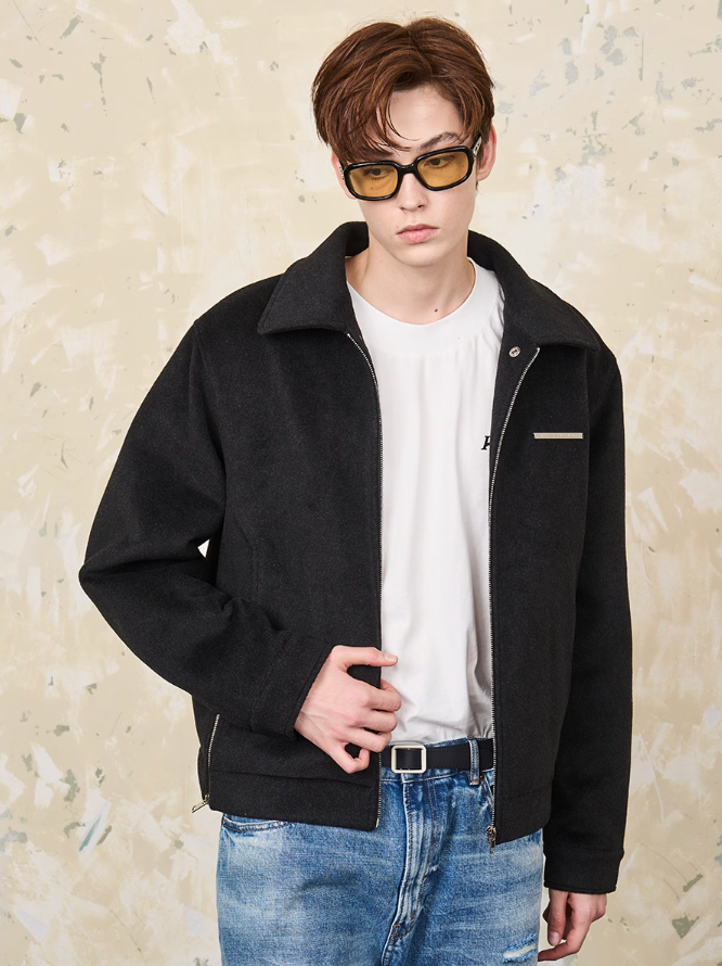 Harsh and Cruel Woolen Zipper Jacket