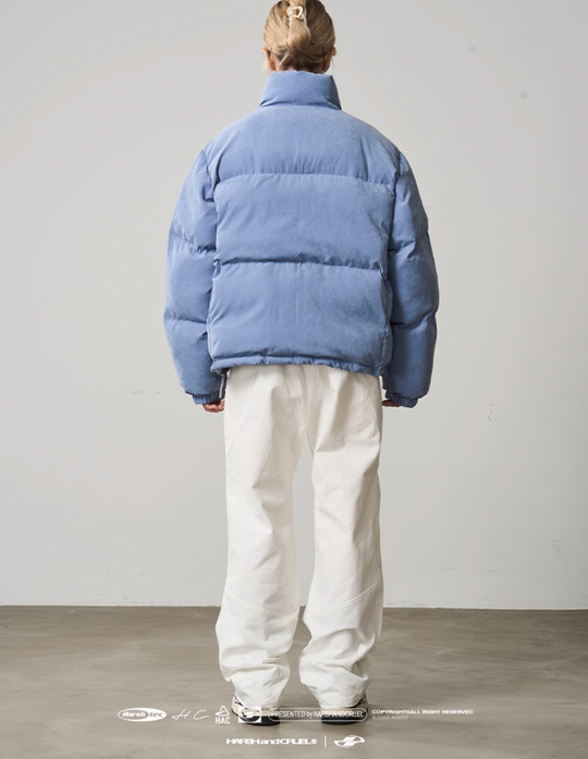 Harsh and Cruel Stand Up Collar Velvet Down Jacket