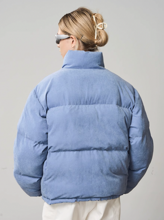 Harsh and Cruel Stand Up Collar Velvet Down Jacket