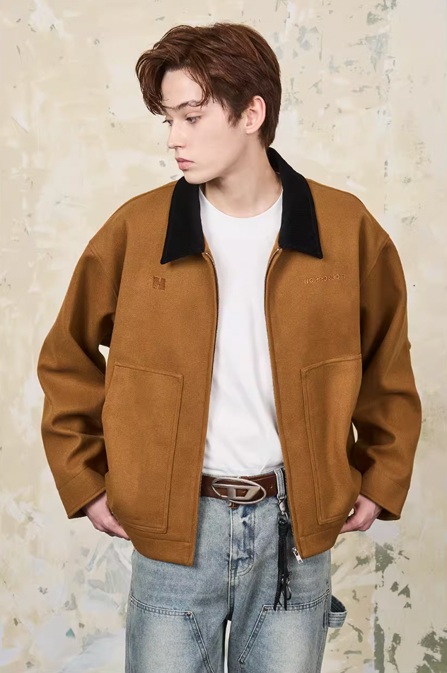 Harsh and Cruel Embroidered Logo Woolen Jacket