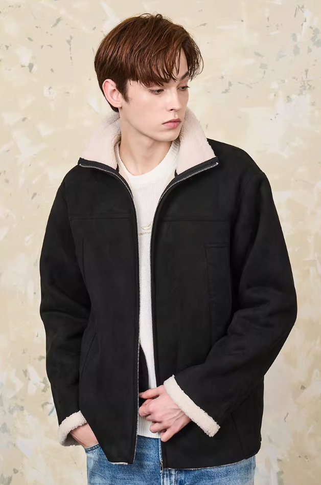 Harsh and Cruel Faux Fur Suede Jacket