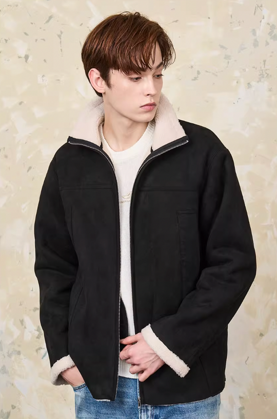 Harsh and Cruel Faux Fur Suede Jacket