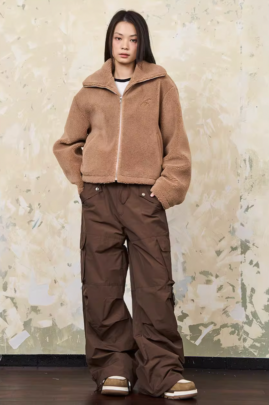 Harsh and Cruel Embroidered Sherpa Jacket