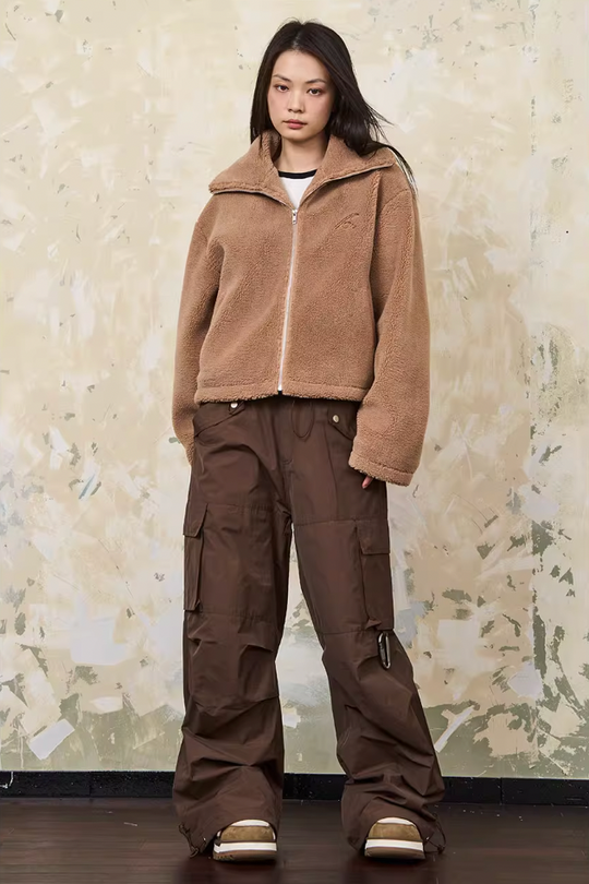 Harsh and Cruel Embroidered Sherpa Jacket