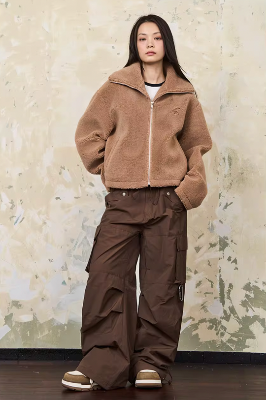 Harsh and Cruel Embroidered Sherpa Jacket