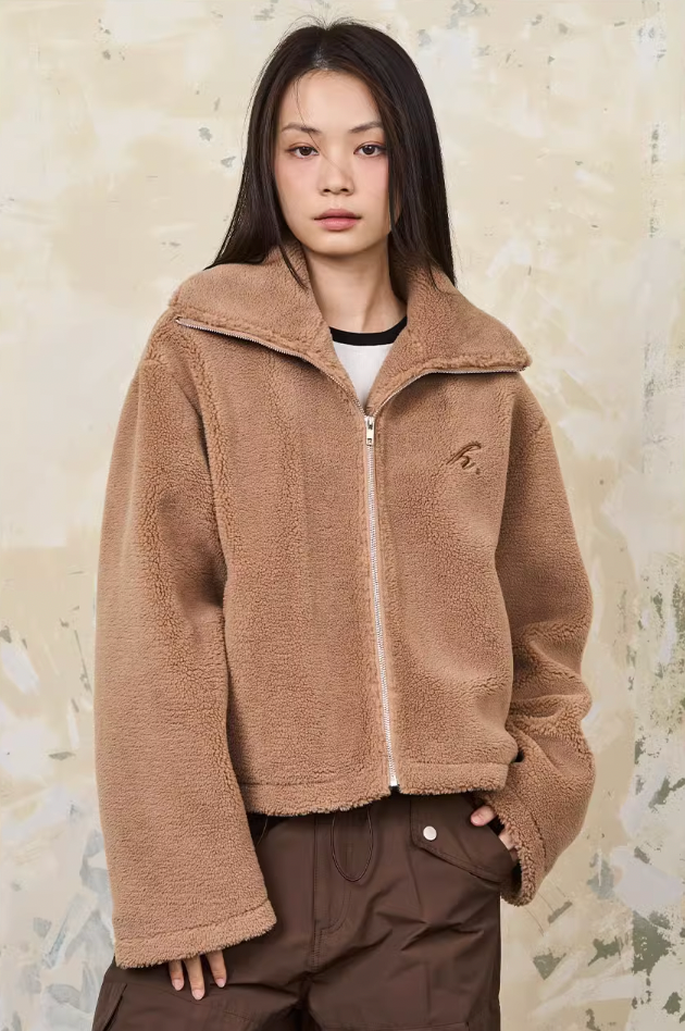 Harsh and Cruel Embroidered Sherpa Jacket