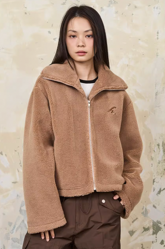 Harsh and Cruel Embroidered Sherpa Jacket