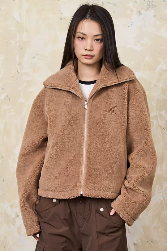 Harsh and Cruel Embroidered Sherpa Jacket