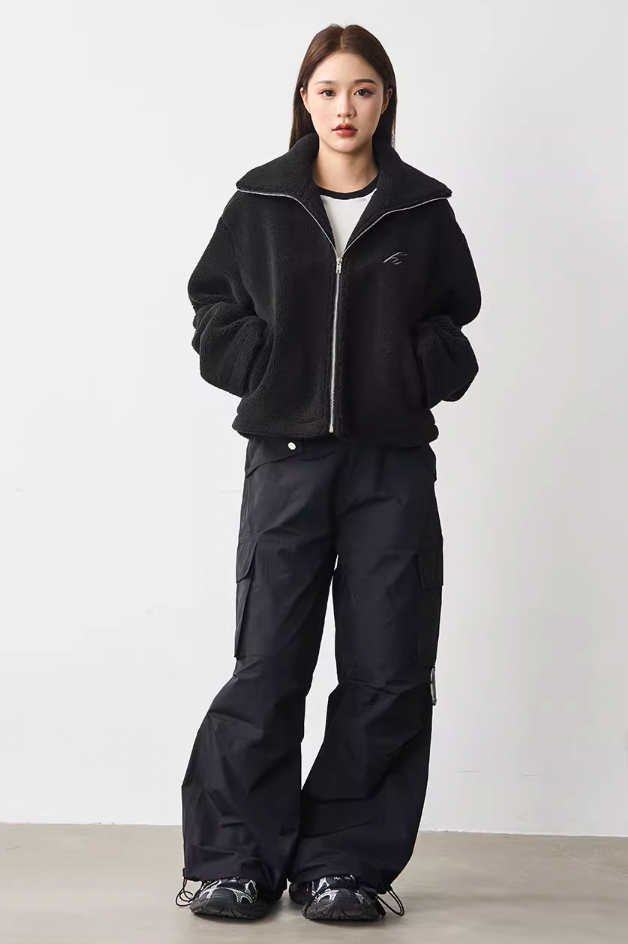 Harsh and Cruel Embroidered Sherpa Jacket