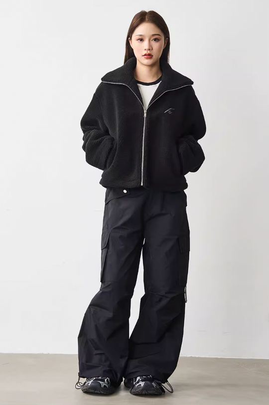 Harsh and Cruel Embroidered Sherpa Jacket