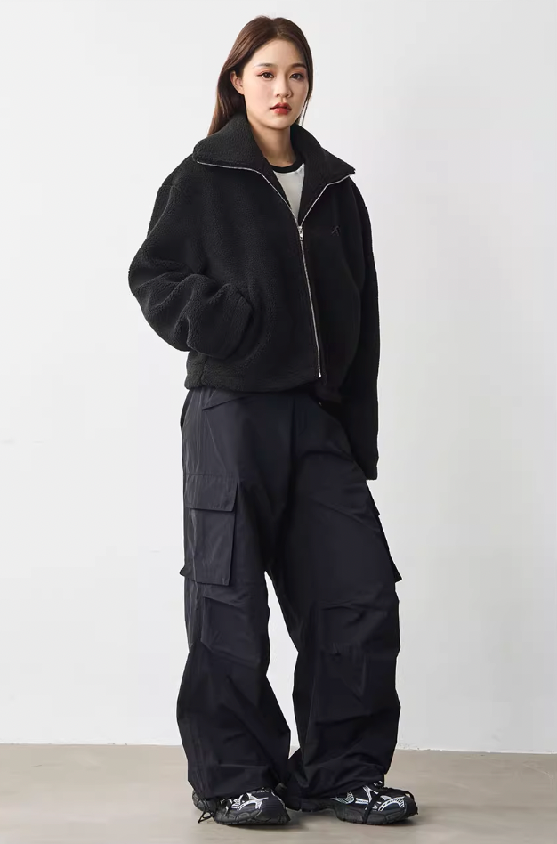 Harsh and Cruel Embroidered Sherpa Jacket