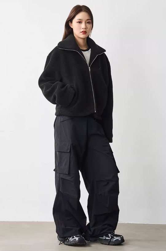 Harsh and Cruel Embroidered Sherpa Jacket