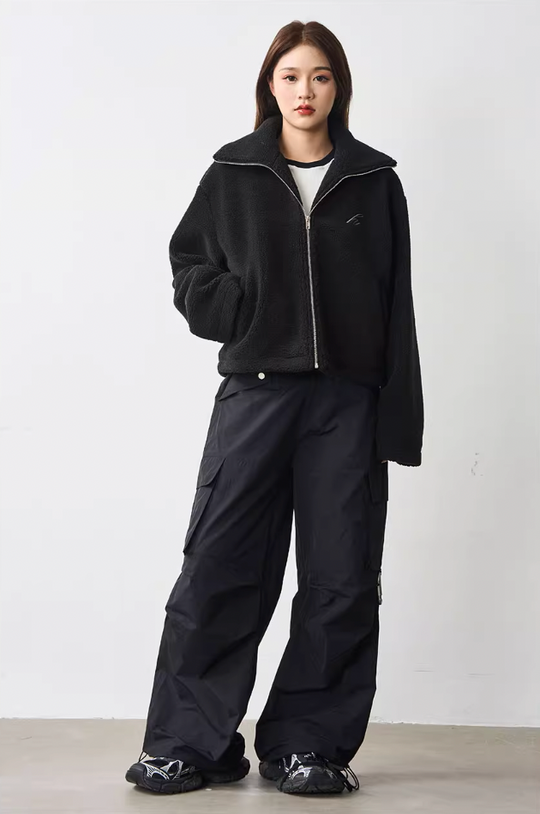 Harsh and Cruel Embroidered Sherpa Jacket